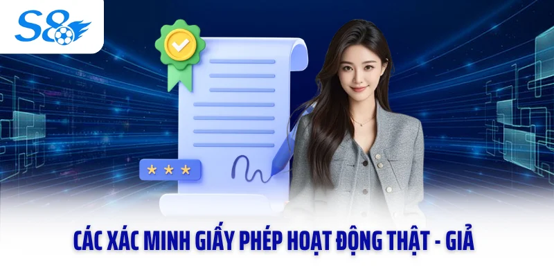 Các xác minh giấy phép hoạt động thật - giả